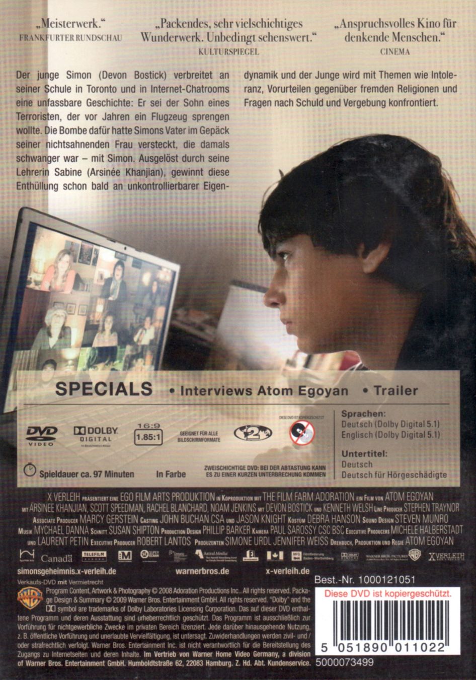 Tutti i DVDs: DVD: Simons Geheimnis (mit: Devon Bostick, Scott Speedman) – Usato da Tägerig venduto da fil_f8k6 1