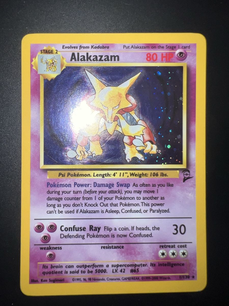 Pokémon Carte collezionabili: Alakazam set base2 1/130 – Usato da Bellinzona venduto da ilmirkozard