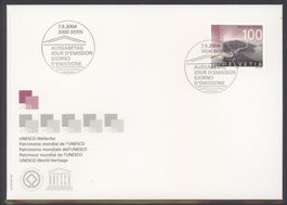 2004, FDC, Sondermarke UNESCO Welterbe der Schweiz