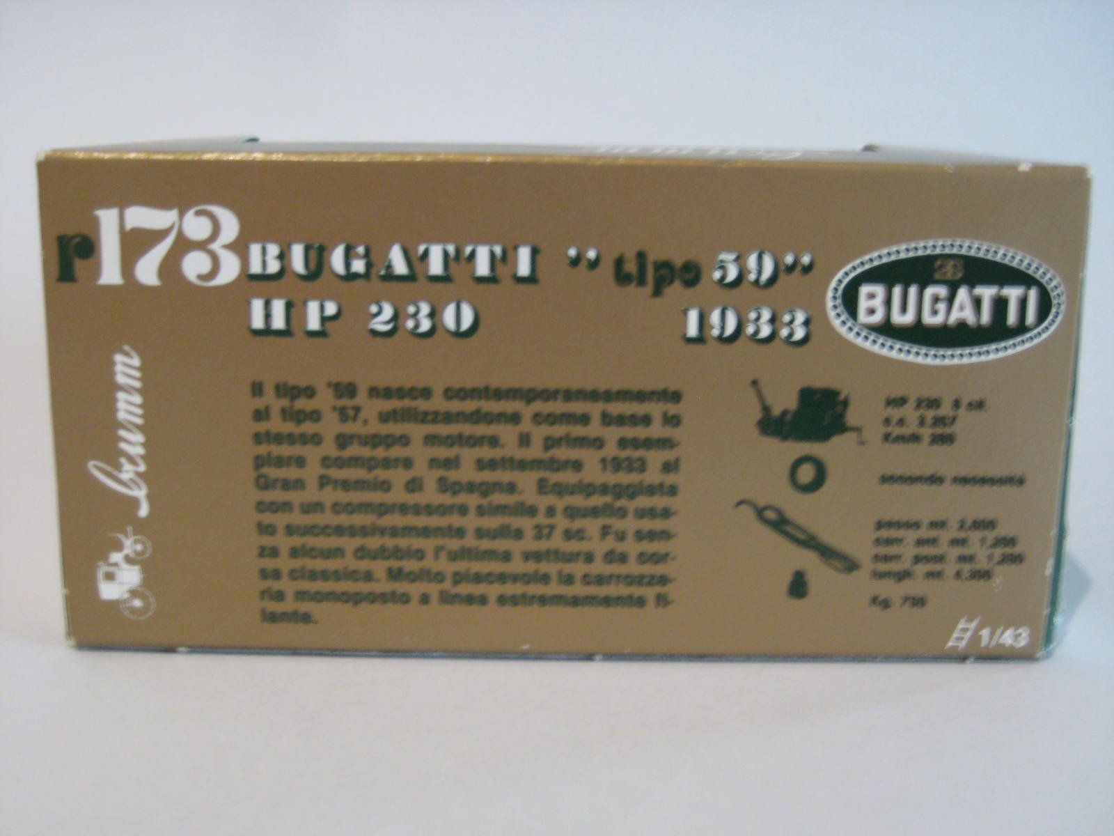 Bugatti Modellautos: Bugatti tipo 59 1933 Brumm r173 1/43 – Neu und originalverpackt aus Neuchâtel von Philippeflecherouge 4