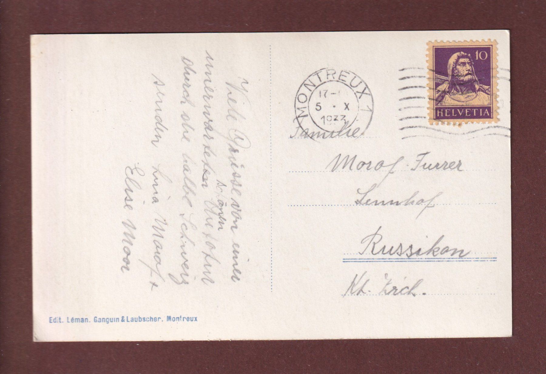 Cartoline postali: Château de CHILLON - Dents du Midi - 1933 – Usato da Pully venduto da nicecards 1