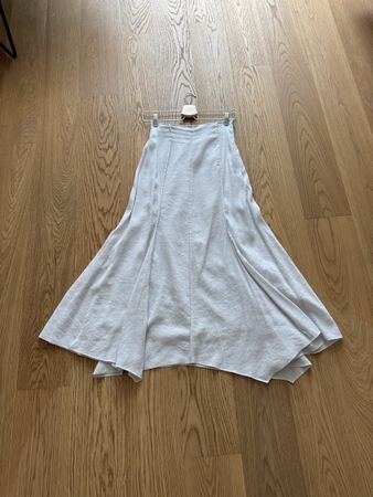 Maxi Rock grau asymmetrisch – Grösse S