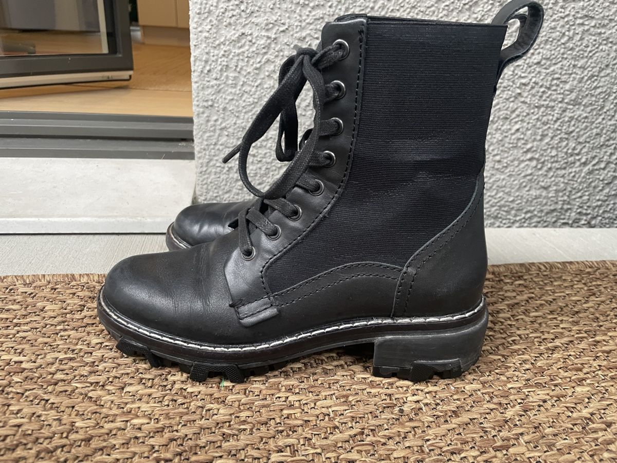 Allsaints Scarpe da donna: All Saints Black Leather Boots - Size 37.5 – Usato da Zürich venduto da Crmesiti