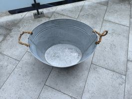 Zink Eimer mit Seilgriffen