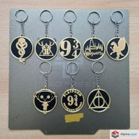 Platform 9¾ Variant Keychain Black Gold 3D Printed