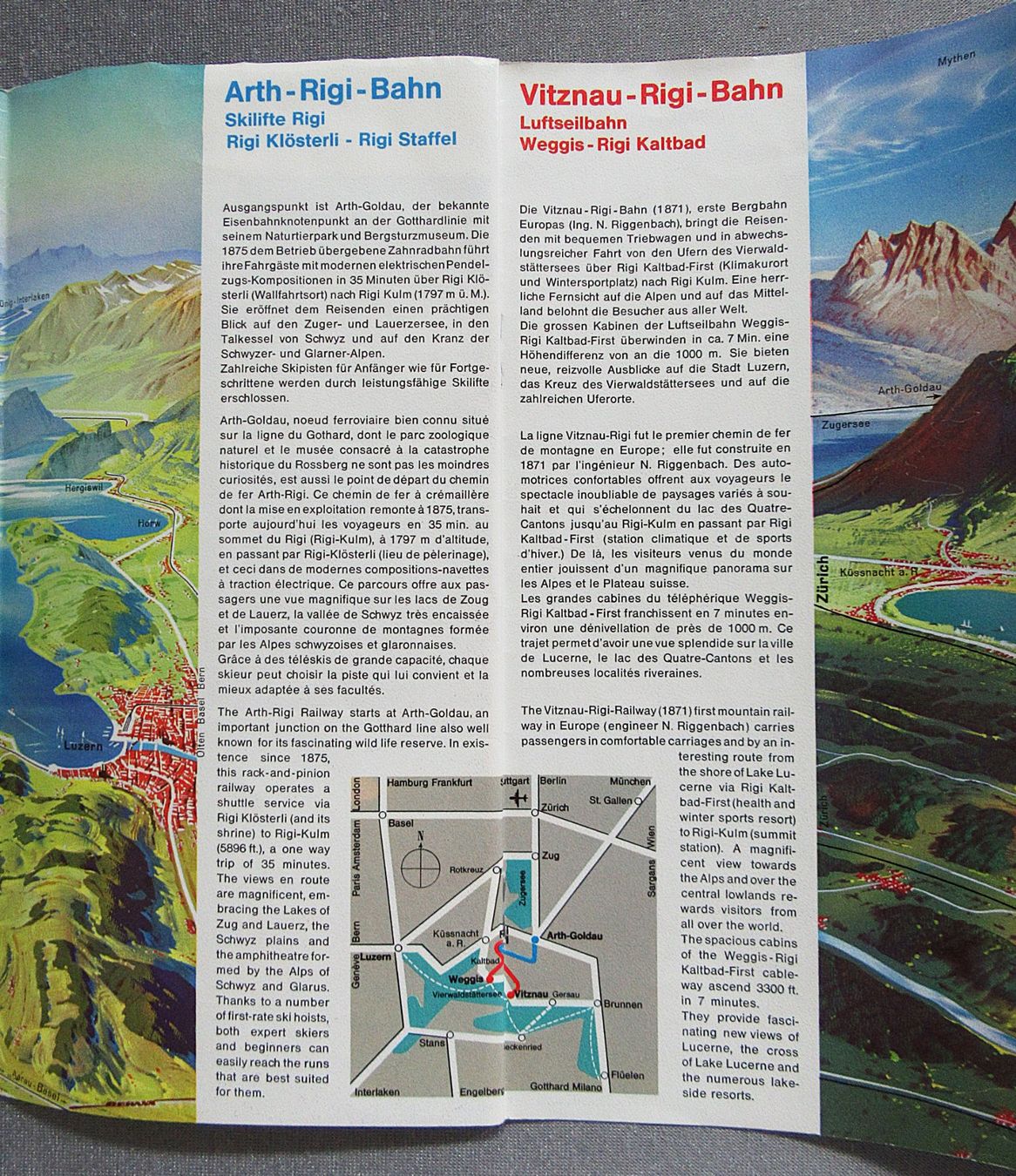 Documenti: Prospekt Rigi - mit Panoramakarten - von 1976 – Usato da Auenstein venduto da Padabimbim 7