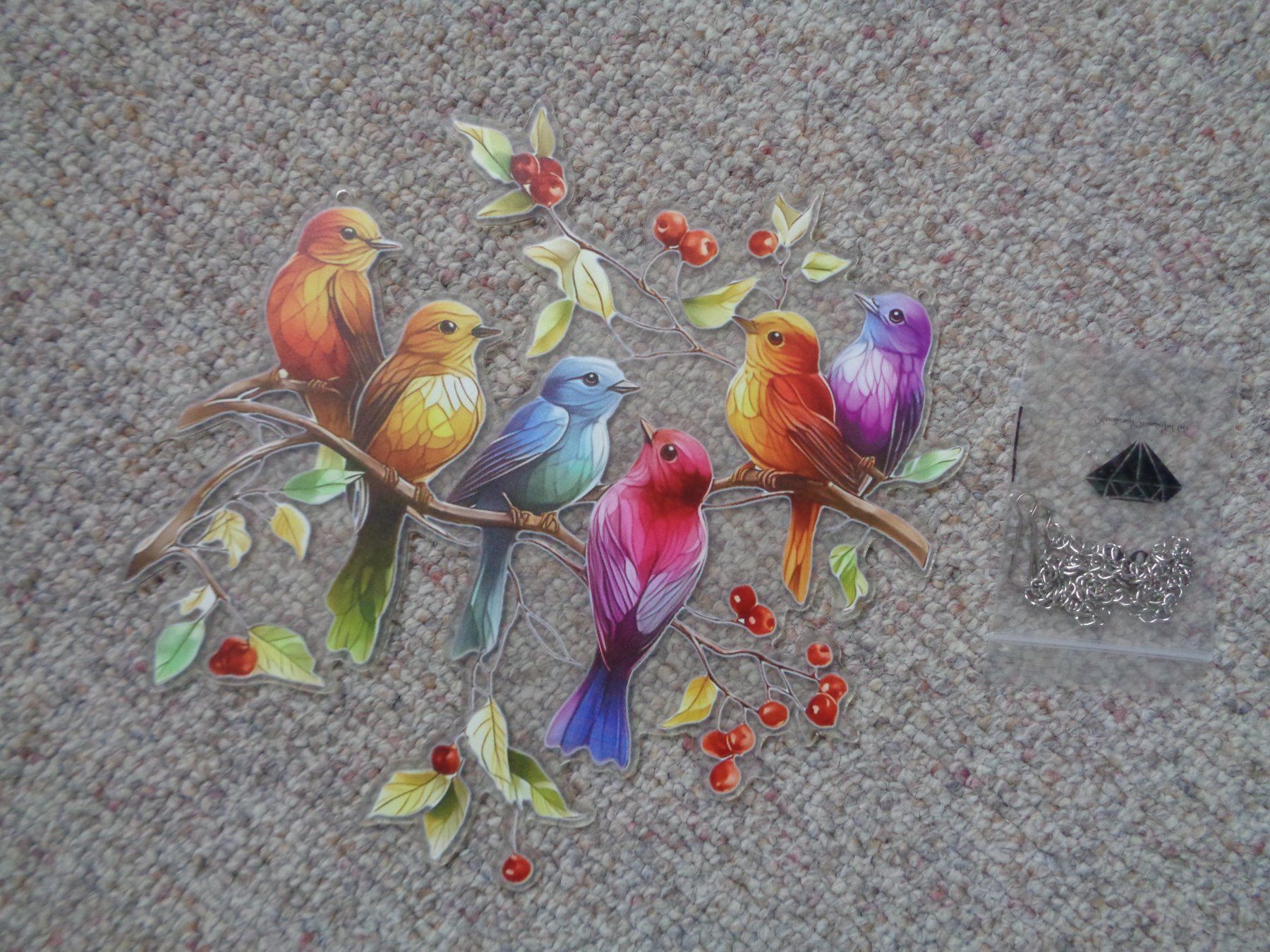 Alle Dekorationen: Fensterbild Vögel (Acryl) – Neu und originalverpackt aus Langenbruck von Gumsi 2