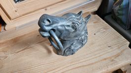 Pferdekopf- Skulptur aus Eisen ca.4 Kg schwer