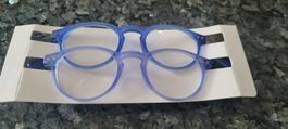 2 Brillen Lesebrille blau +1.0 Dioptrie Frühling Top