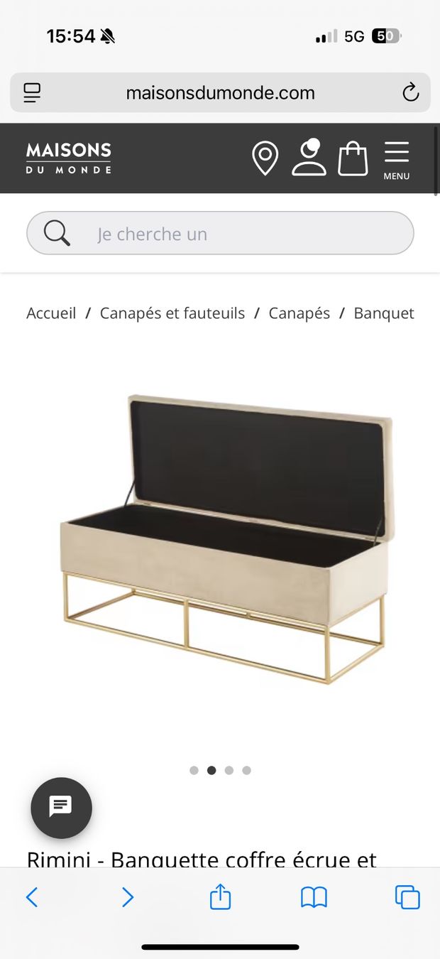 Maisons du monde Panchine: Banquette coffre MAISONS DU MONDE – Nuovo (secondo la descrizione) da Lausanne venduto da Valentine3678 2