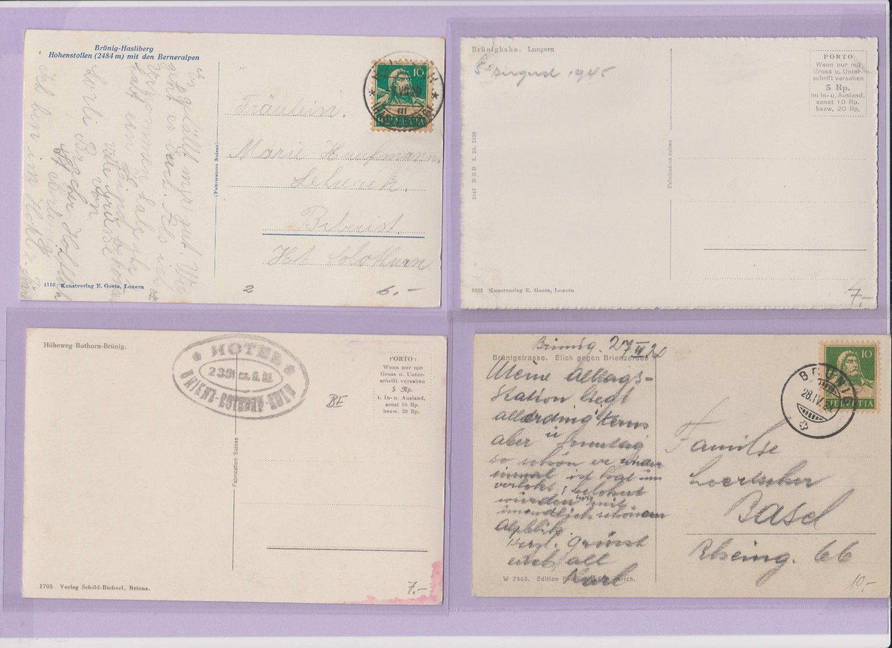 Cartoline postali: Brünig   :   16 alte Ansichtskarten – Usato da Vitznau venduto da Ropaku 5