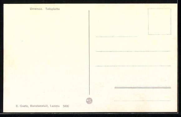 Cartoline postali: AK Urnersee mit Tellsplatte und Dampfer – Usato da Berlin venduto da bartko-reher 1
