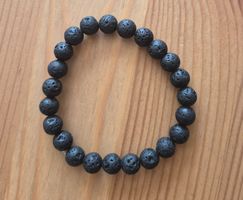 Armband Lavasteinperlen schwarz neuwertig