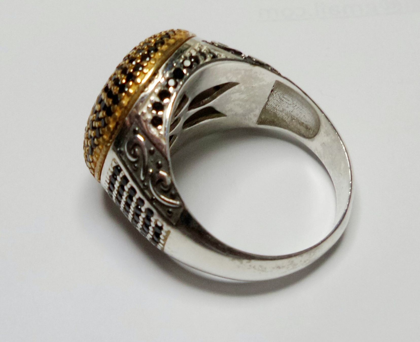 Anelli: Fingerring mit schwarzen Diamanten Grösse 65 – Nuovo (secondo la descrizione) da Zürich venduto da ben_mn5h 4