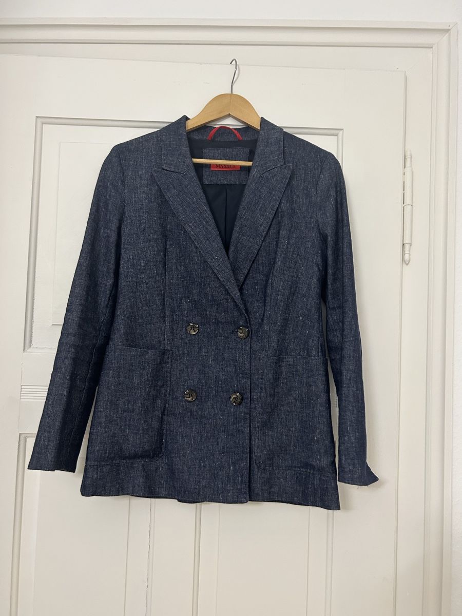 Giacche: Blazer doppiopetto in lino e cotone Max&Co, taglia 42 (IT) – Usato da Basel venduto da mel_5fzy