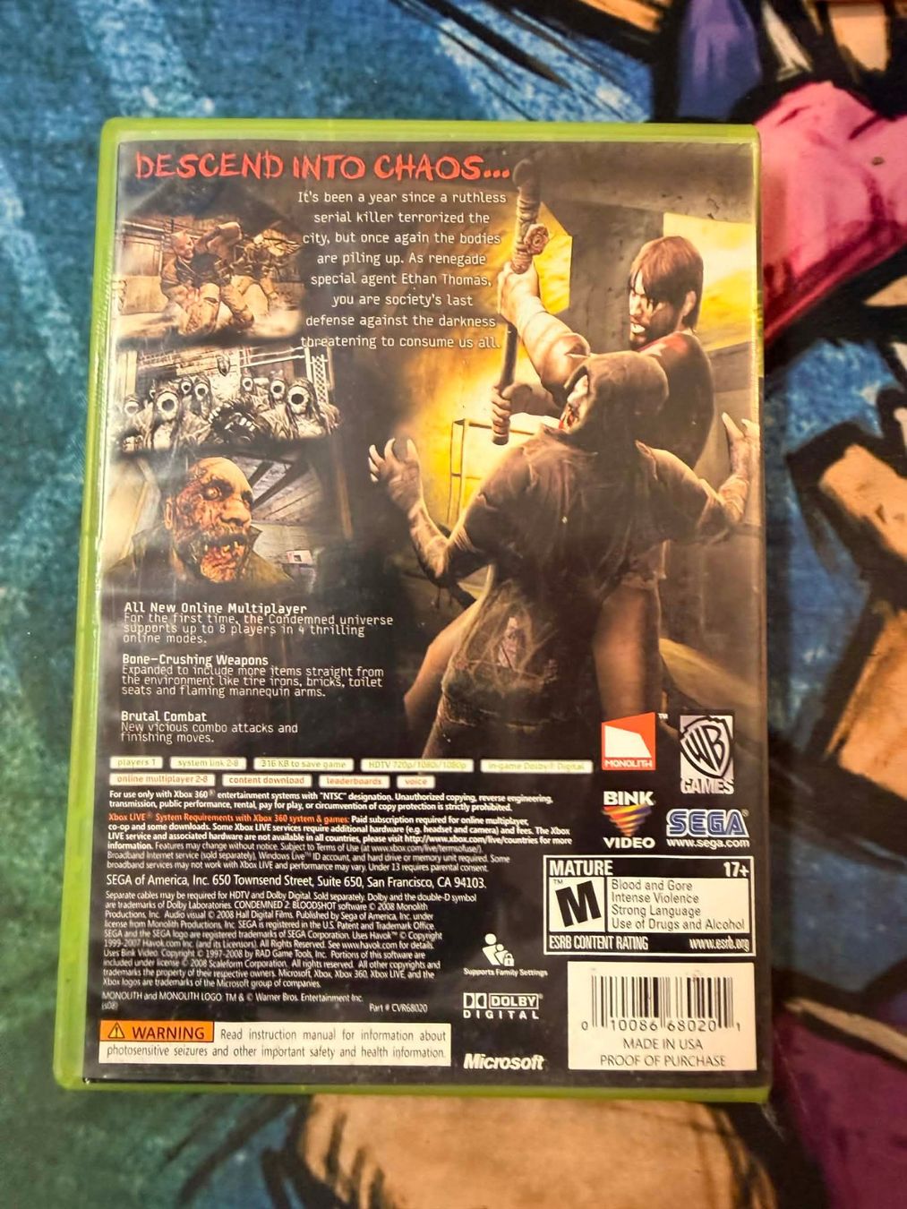 Microsoft Giochi: Condemned 2 Bloodshot Microsoft Xbox 360 – Usato da Giubiasco venduto da Ticinerd 1