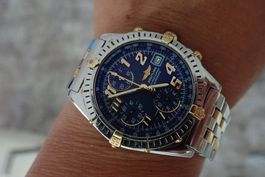 BRIETLING CHRONOMAT AUTOMATIC 18K, GOLD STAHL 100M.