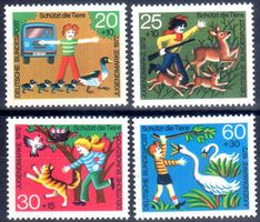 SCHÜTZT DIE TIERE SERIE JUGENDMARKE 1972 **POSTFRISCH**- JJ3