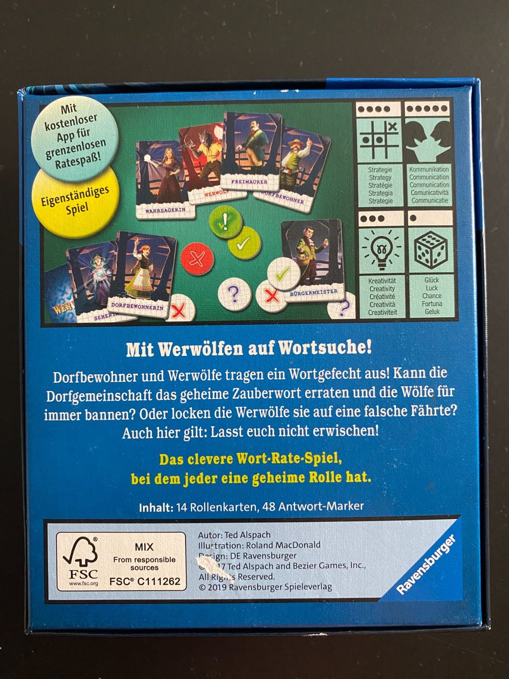Werwörter das Wortspiel mit geheimen Rollen (Gebraucht) in Bern für Werwörter das Wortspiel mit geheimen Rollen (Gebraucht) in Bern für