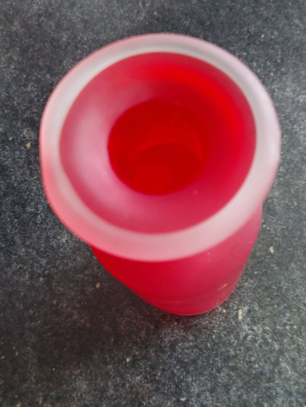 Murano Vasen & Gefässe: Murano Glas Vase, dunkelrot, mit Marke – Gebraucht aus Hergiswil NW von maiette-23.N 5