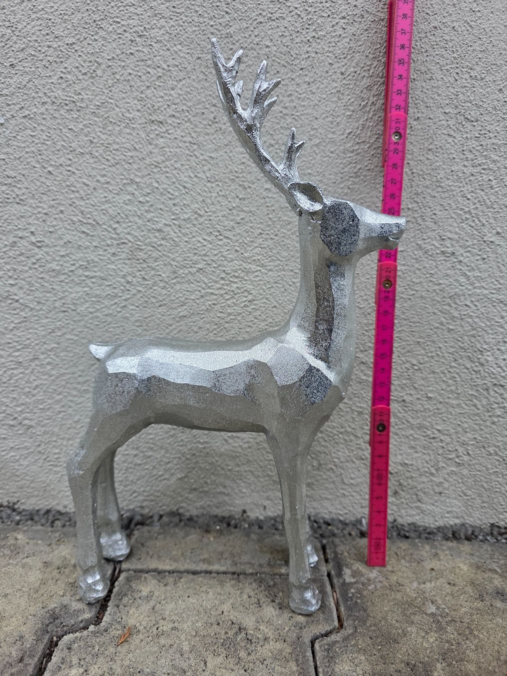 Tutte le decorazioni: Silberner Deko Hirsch, gross 31cm,  Neu – Nuovo e nell'imballaggio originale da Thalheim venduto da silvara01