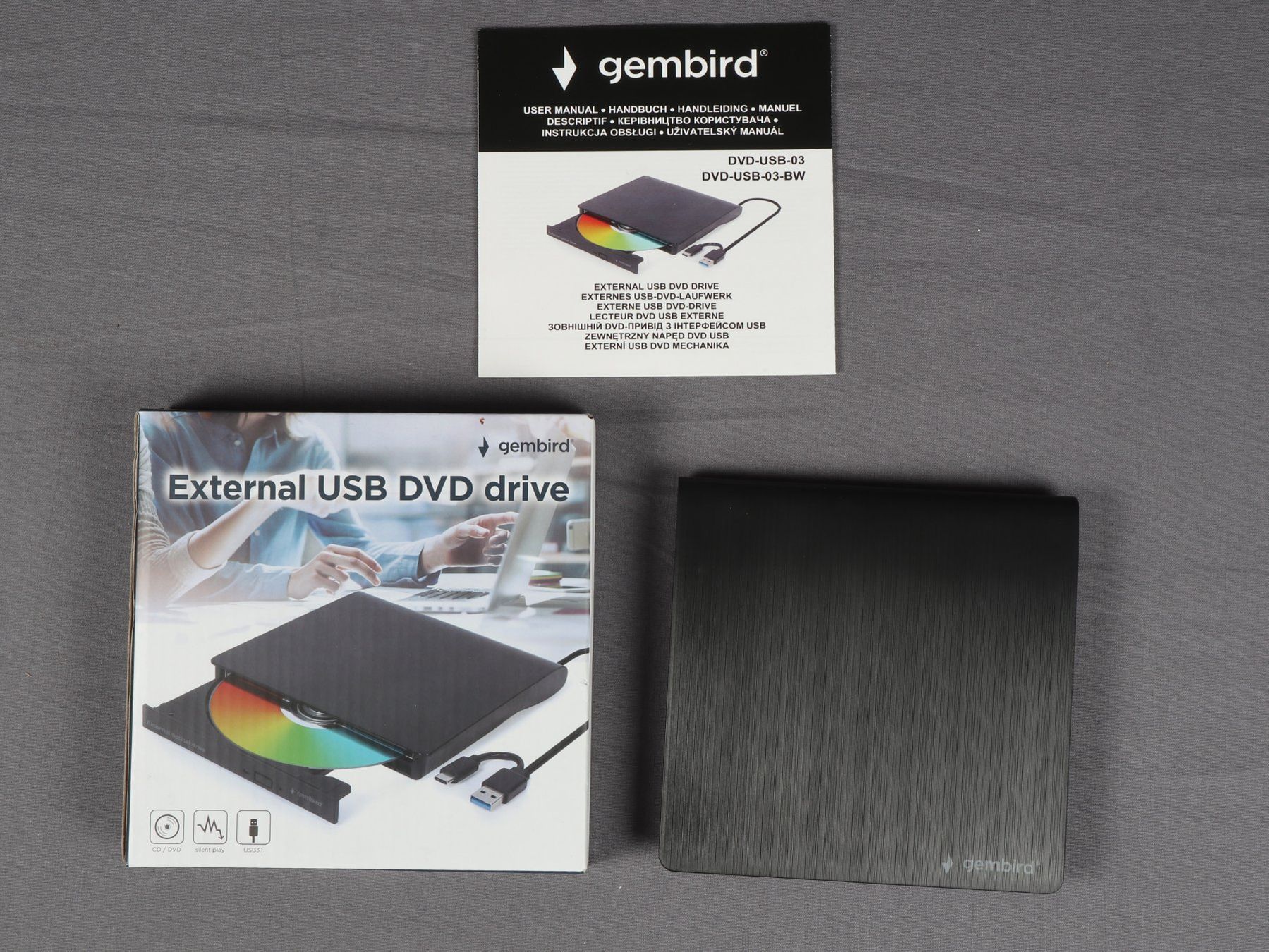 Lecteur multimedia & Streamer: GEMBIRD External USB DVD drive – Neuf avec emballage d'origine à Steinen par Restwert_Steinen