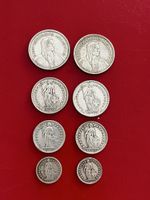 Silbergeld , Franken 5fr, 2fr , 1fr , 50rp