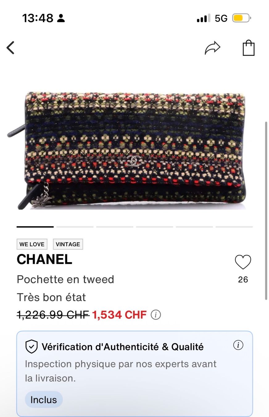 Chanel Taschen für Damen: Chanel Clutch Tweed Original – Neu (gemäss Beschreibung) aus Ebikon von loy_wjg6 9