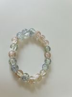 Handgemachtes Armband – transparente Perlen  -Crackle-Effekt