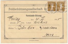 123III, 132 Karte Feldschützengesellschaft INTERLAKEN 1915