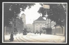 St. Gallen Bahnhofplatz mit Tram / Strassenbahn