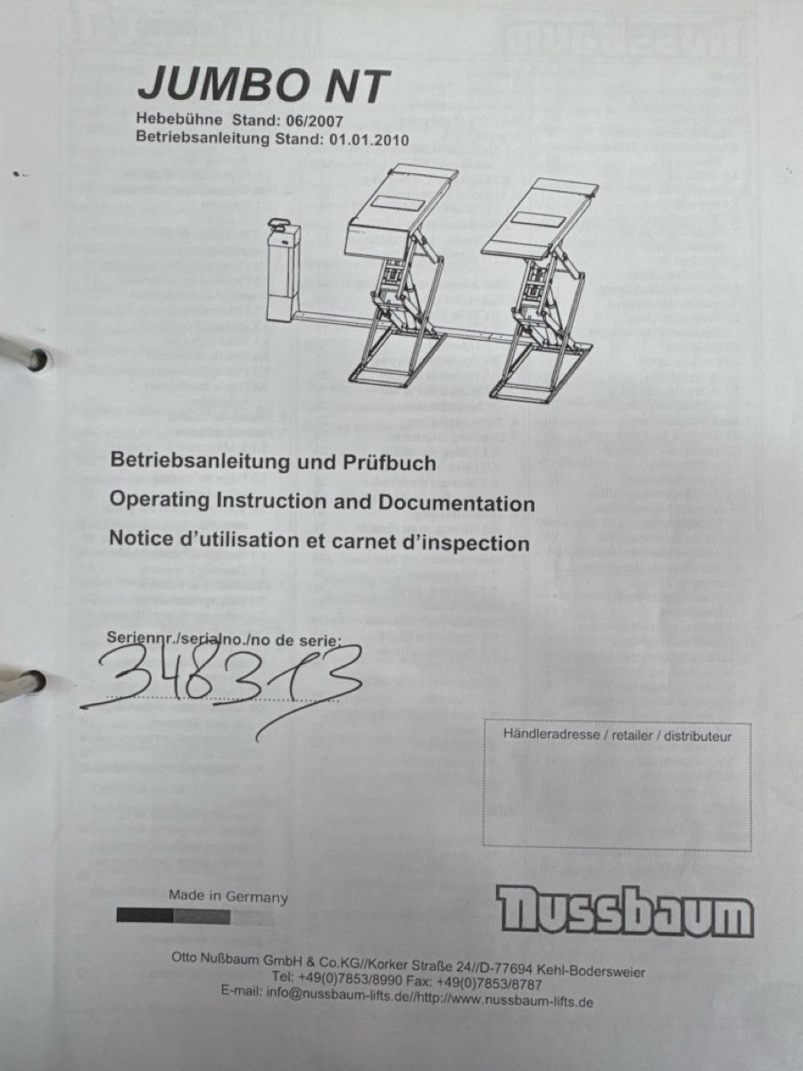 Piattaforme elevatrici & Crick: Scherenlift Nussbaum – Usato da beromünster venduto da mebuk 7