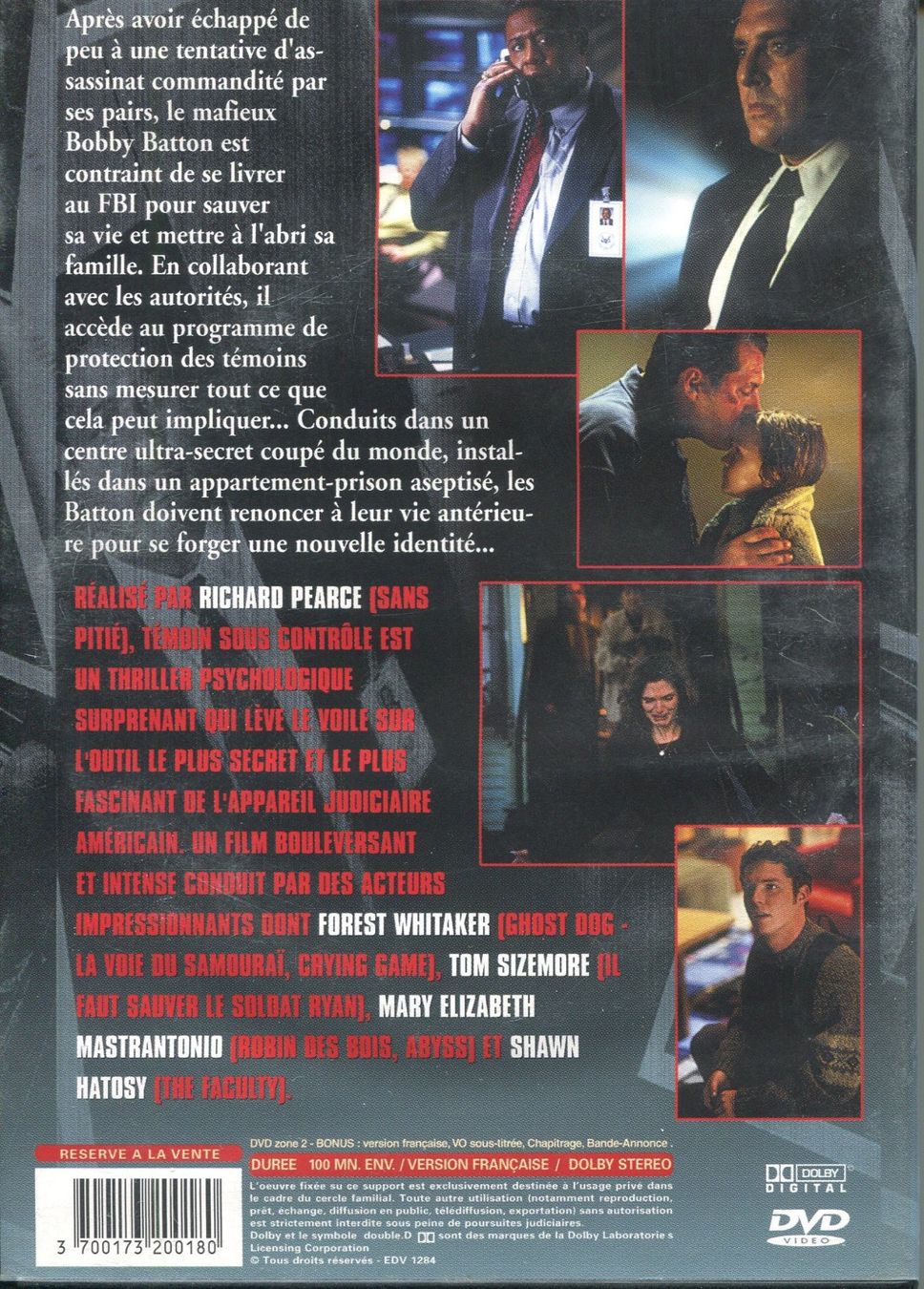 Tous les DVDs: TEMOIN SOUS CONTROLE   -  DVD – D'occasion à Les Avants par soyouz63 1