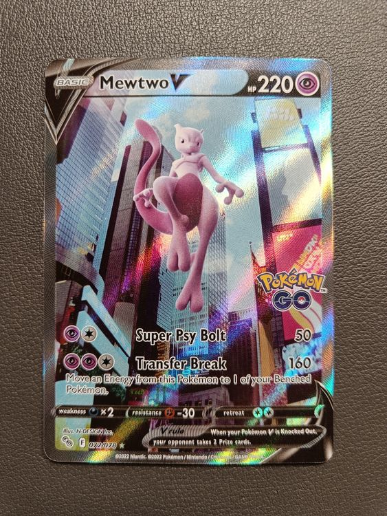 Mewtwo V Alternative Art 072/078 Pokemon GO (Neu (gemäss Beschreibung ...