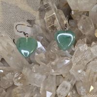 925 Silber Ohrringe mit grünem Aventurin – Herzform