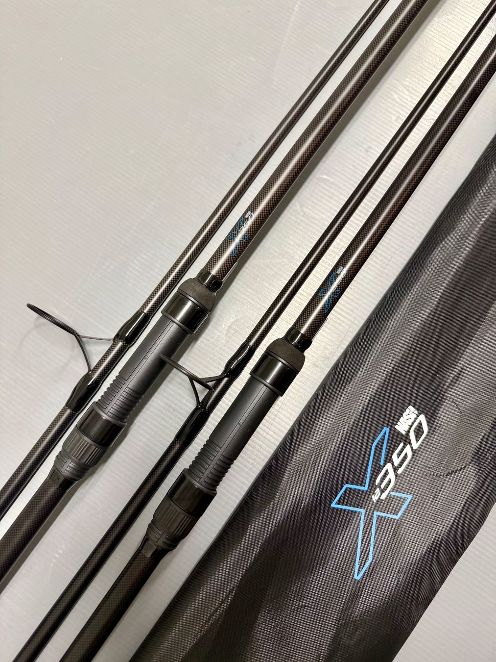 Canne da pesca: 2x Nash X350 Karpfenruten 3.60m – Nuovo e nell'imballaggio originale da Trimbach venduto da duri.. 3