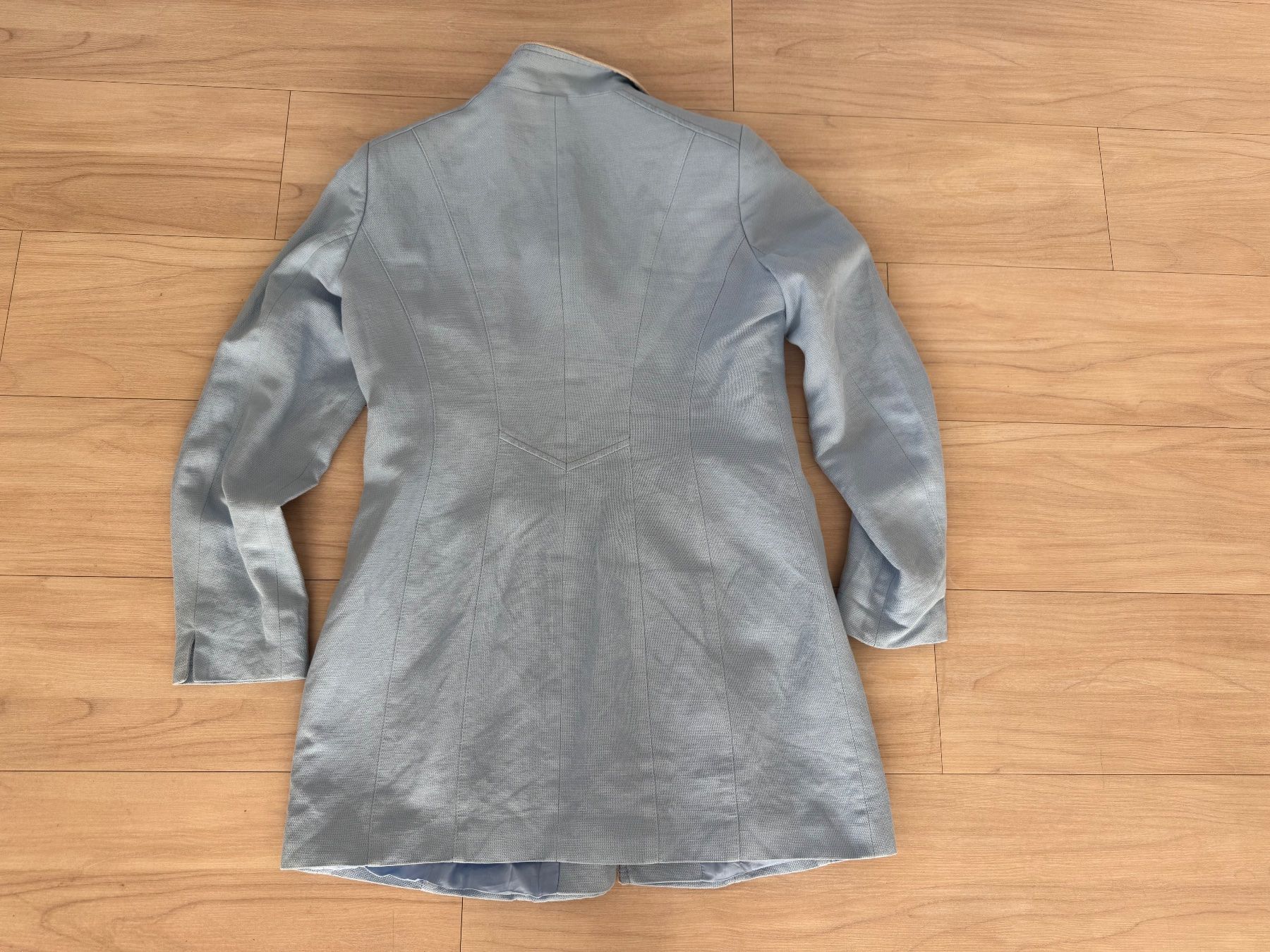 Madeleine Giacche: Madeleine Long-Blazer Gr.40 hellblau / Leinen Baumwolle – Usato da Zollikon venduto da dorean 8
