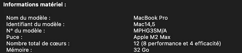 Apple Notebook: MacBook Pro M2 Max 32Go  Comme neuf – Usato da Porsel venduto da Greentech 3