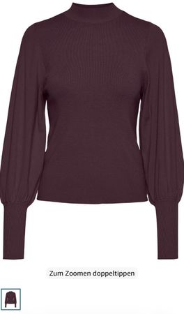 Vero Moda Strickpullover mit Ballonärmeln Bordeaux