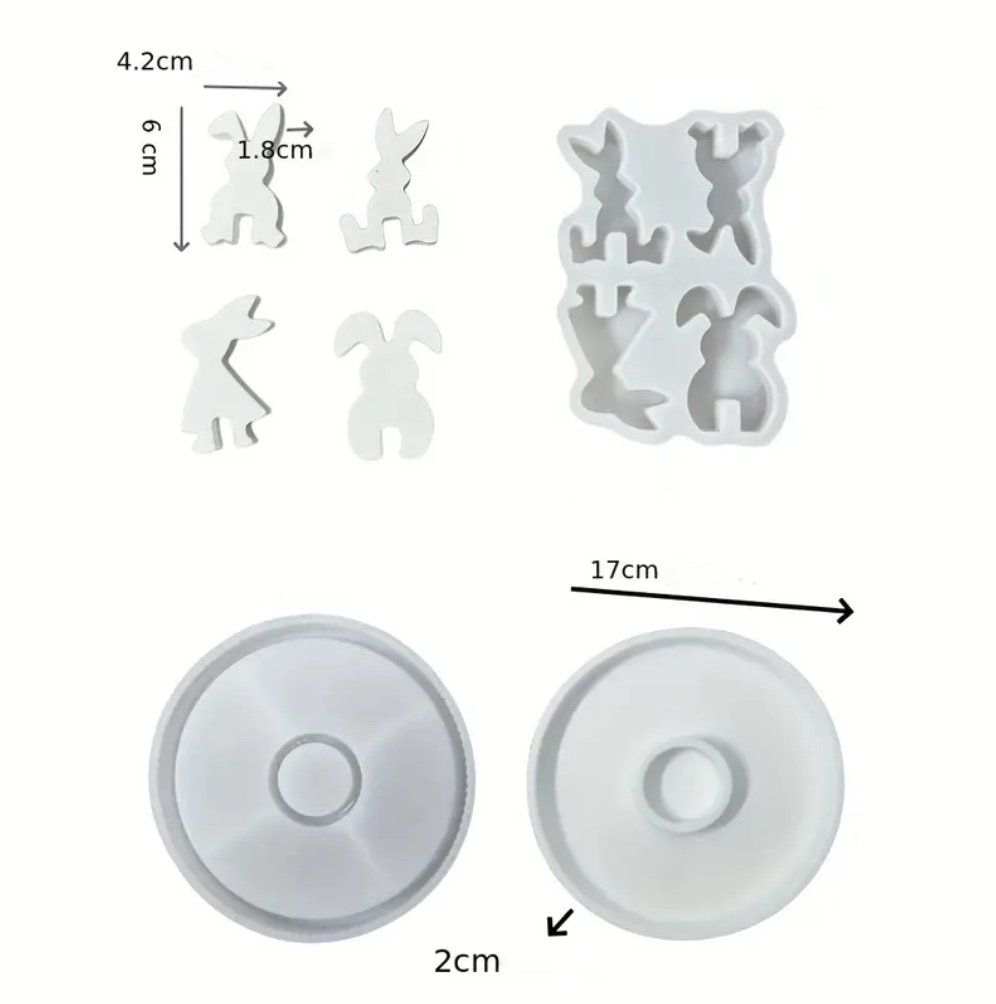 Teglie da forno: Giessform Silikonform Ostern Teller mit Dekostecker Hasen – Nuovo e nell'imballaggio originale da Kaltbrunn venduto da schere-stein-papier 1