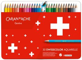 1285.730 Swisscolor Caran d'Ache * 30 Farbstifte Metall-Etui