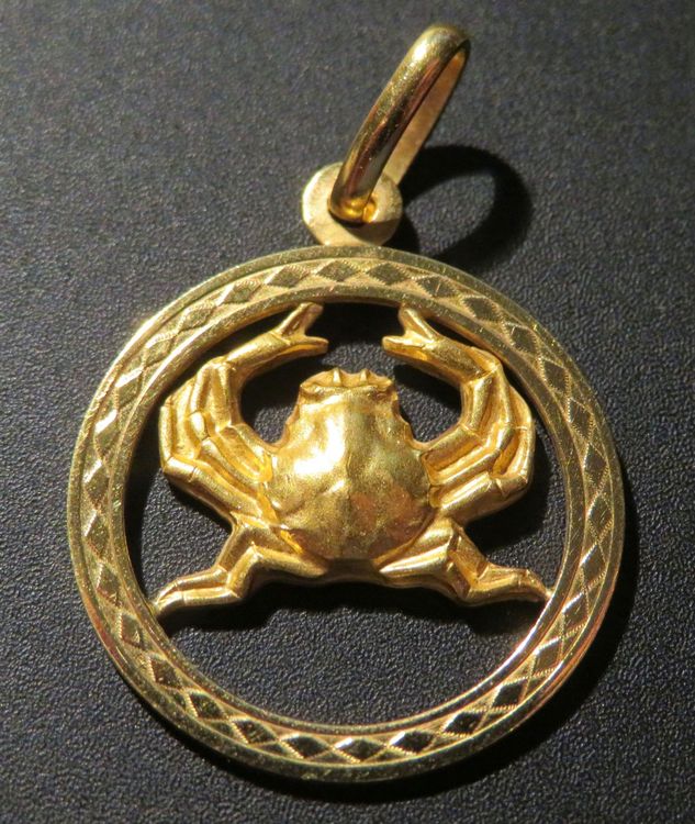 Ciondoli: Anhänger Sternzeichen Krebs, Gold 750 – Usato da Oberriet SG venduto da Manick