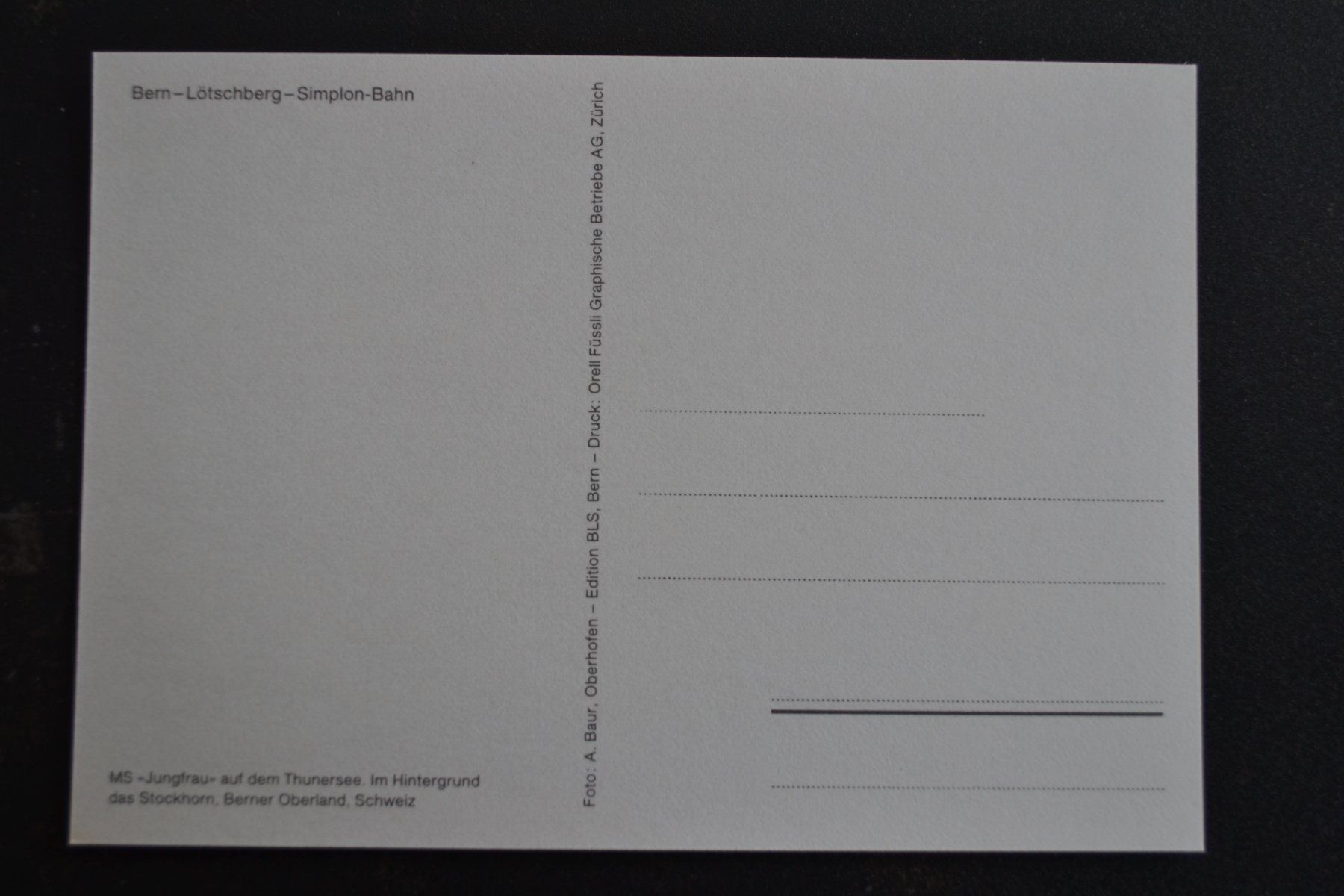 Cartoline postali: AK MS Jungfrau Thunersee mit Stockhorn – Usato da Beinwil am See venduto da kajak55 1