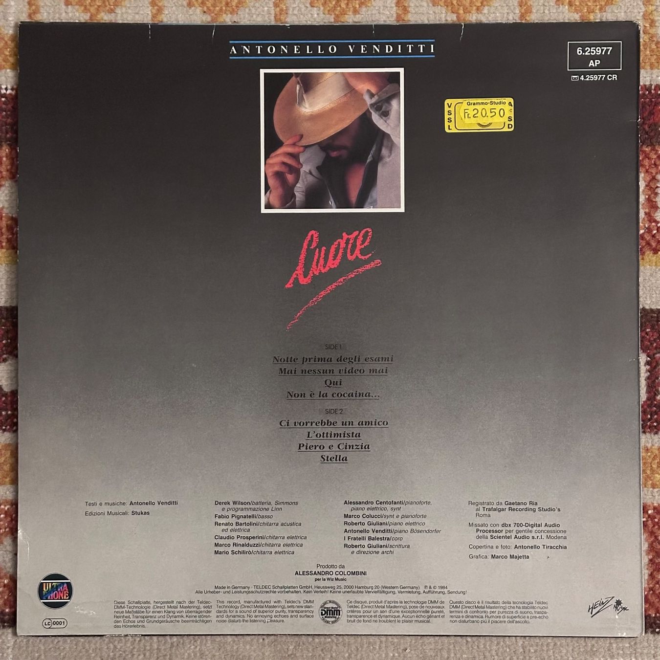 Schallplatten: LP - Antonello Venditti - Cuore – Gebraucht aus Breganzona von Onairda75 1