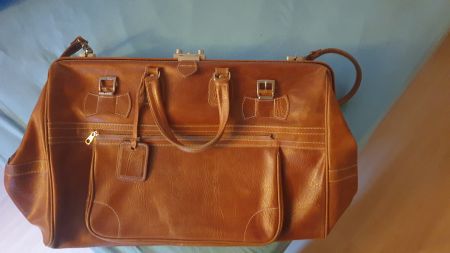 Edle Vintage Reisetasche / Doktortasche aus Echtleder Top!