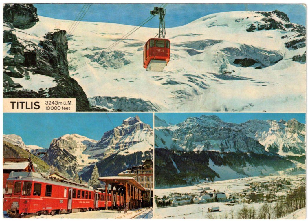 Ansichtskarten: Engelberg - 3 Bild AK Titlis – Gebraucht aus Binningen von Mountainrider