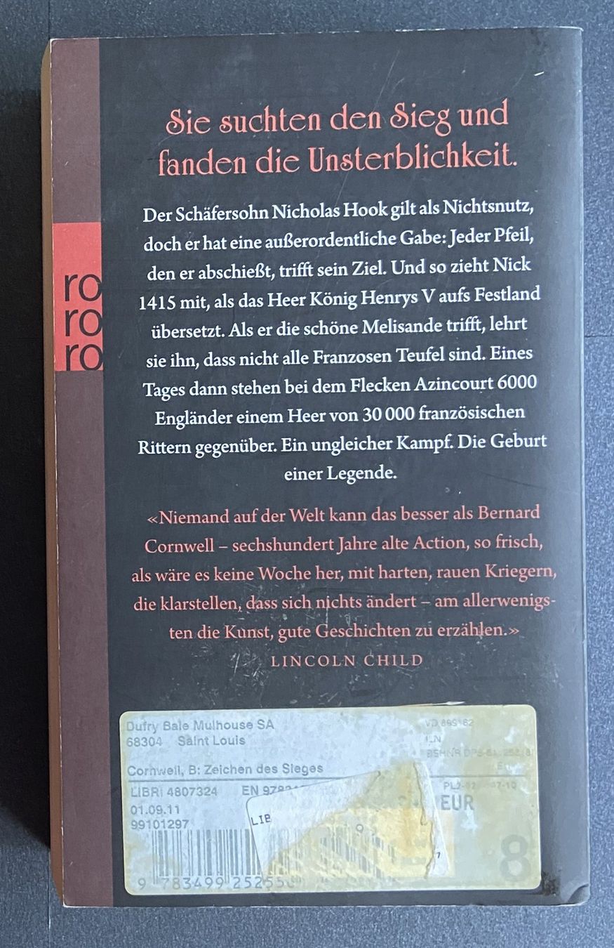 Libri: 4 Taschenbücher von Pierre Grimbert und Bernard Cornwell – Usato da Böckten venduto da Hansi36 7