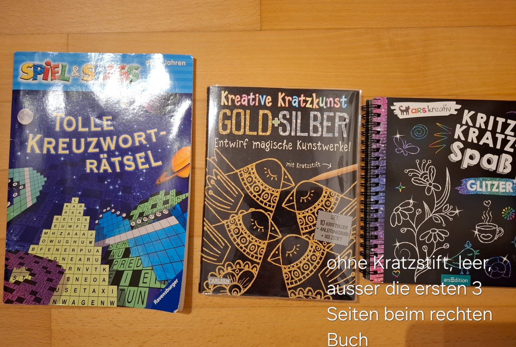 Jouets: Rätselheft Kratzhefte Glitzer – D'occasion à Dorf par Exena