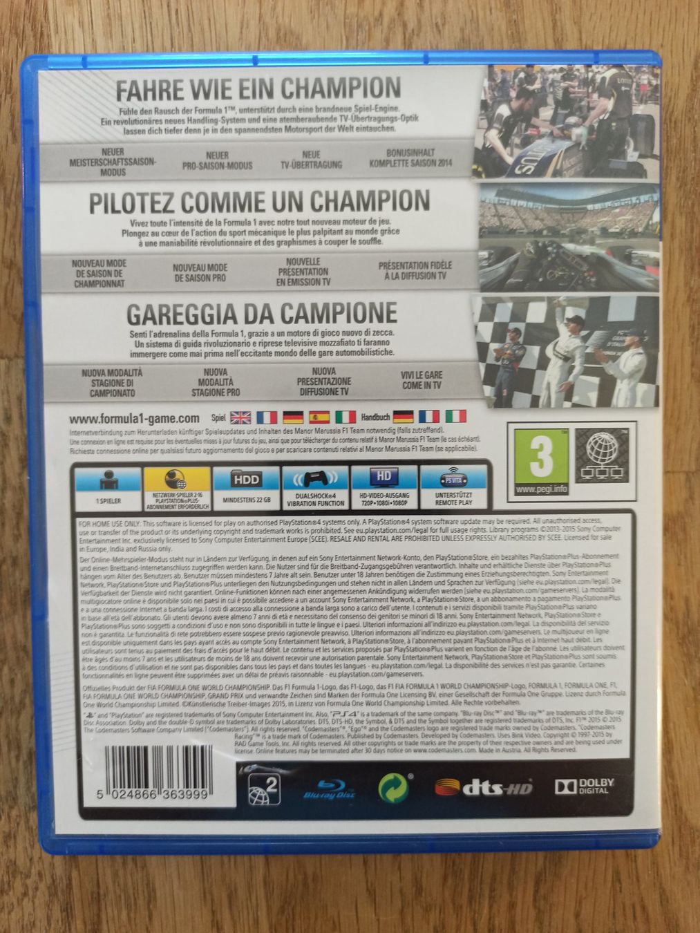 Giochi: F1 2015 PS4 / PS5 – Usato da Oberweningen venduto da mar_87mx 1