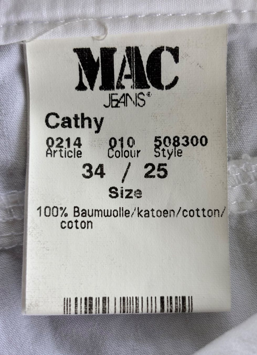 Pantaloni: MAC Cathy 7/8 Baumwollhose white zip, Gr. 34 – Nuovo e nell'imballaggio originale da Ebnat-Kappel venduto da Molton 8